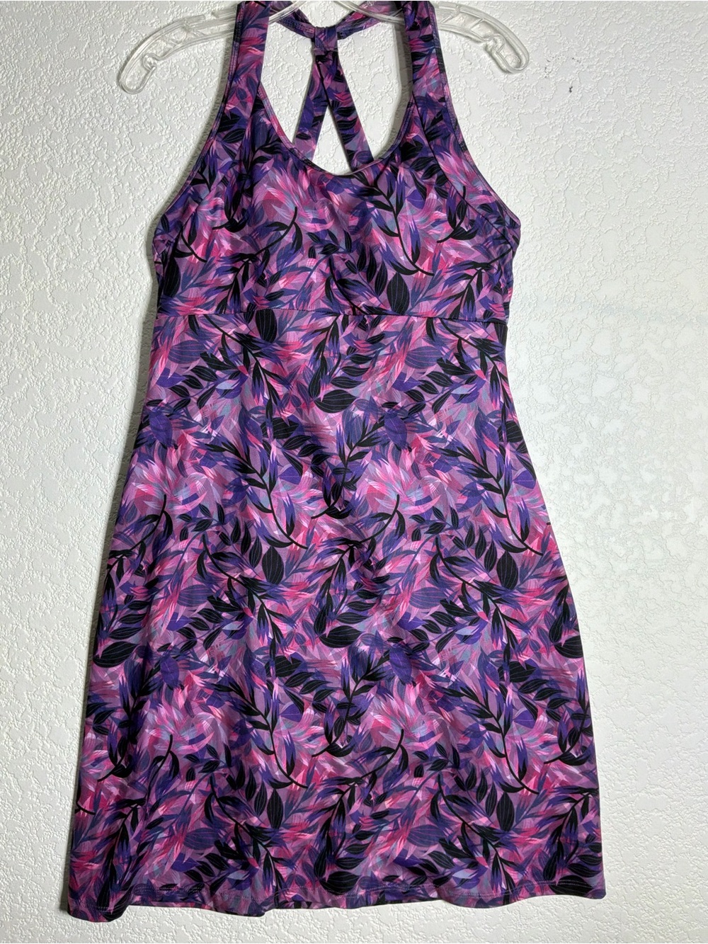Kyodan Purple Floral Halter-Back Women’s Dress Size Large
